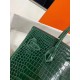 Hermes Birkin 30cm Bag In Green Crocodile Porosus Shiny Skin