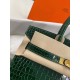 Hermes Birkin 30cm Bag In Green Crocodile Porosus Shiny Skin