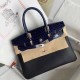 Hermes Noir Touch Birkin 30cm Bag Shiny Niloticus Crocodile Skin