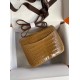 Hermes Constance 24cm Bag In Light Brown Alligator Crocodile Skin