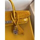 Hermes Yellow Touch Birkin 30cm Bag Shiny Niloticus Crocodile Skin