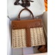 Hermes Brown Picnic Kelly 28cm Wicker Bag