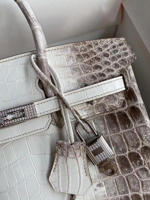 Hermes Diamond Birkin 30cm In Himalaya Niloticus Crocodile Skin