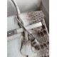 Hermes Diamond Birkin 30cm In Himalaya Niloticus Crocodile Skin