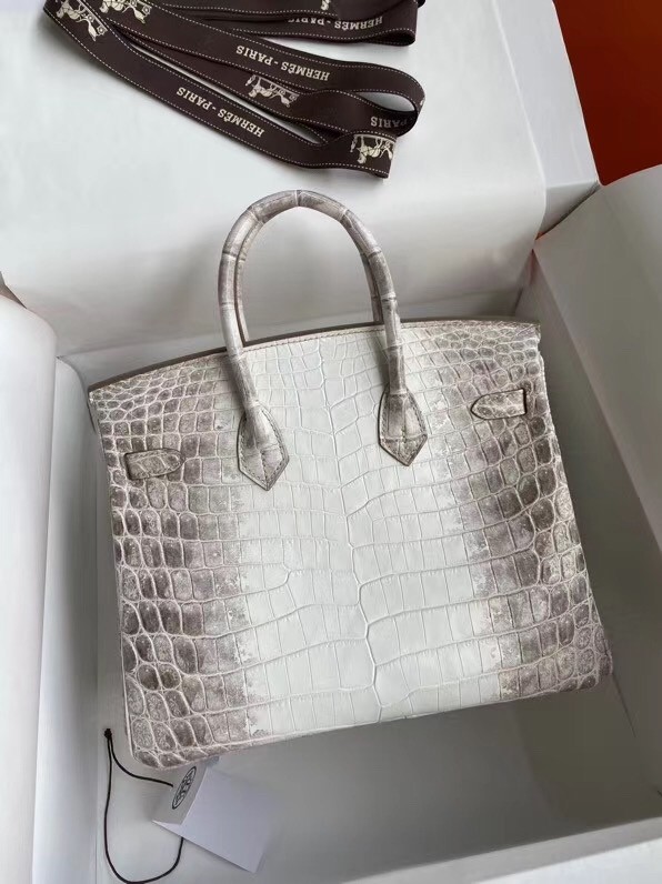 Hermes Diamond Birkin 25cm In Himalaya Niloticus Crocodile Skin