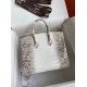 Hermes Diamond Birkin 25cm In Himalaya Niloticus Crocodile Skin