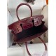 Hermes Bordeaux Birkin 30cm Crocodile Niloticus Shiny Bag