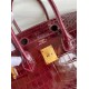 Hermes Bordeaux Birkin 30cm Crocodile Niloticus Shiny Bag