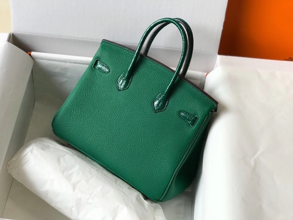 Hermes Touch Birkin 25cm Limited Edition Green Bag