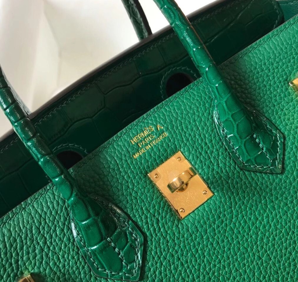 Hermes Touch Birkin 25cm Limited Edition Green Bag