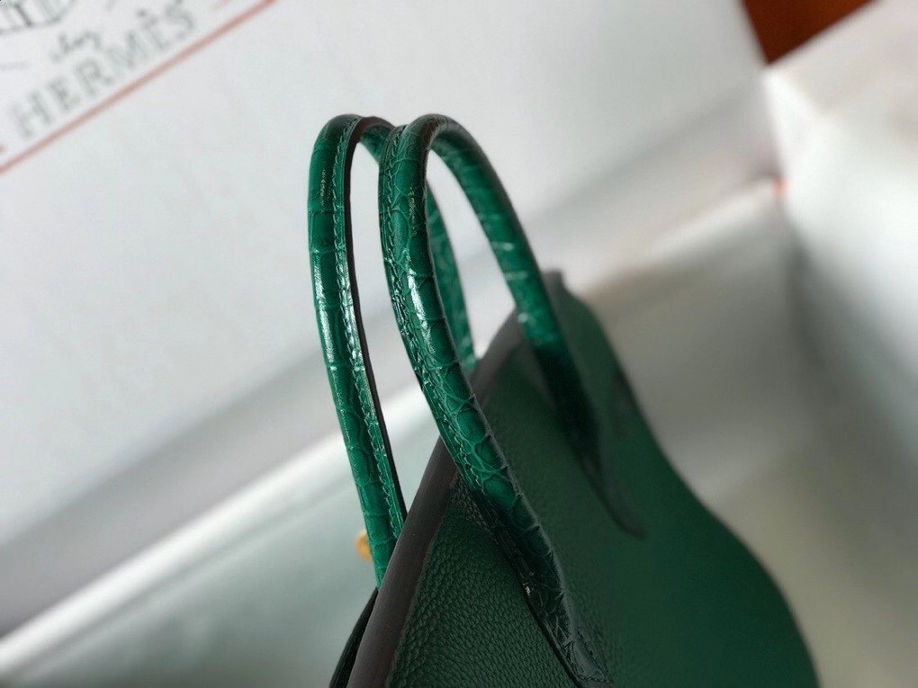 Hermes Touch Birkin 25cm Limited Edition Green Bag