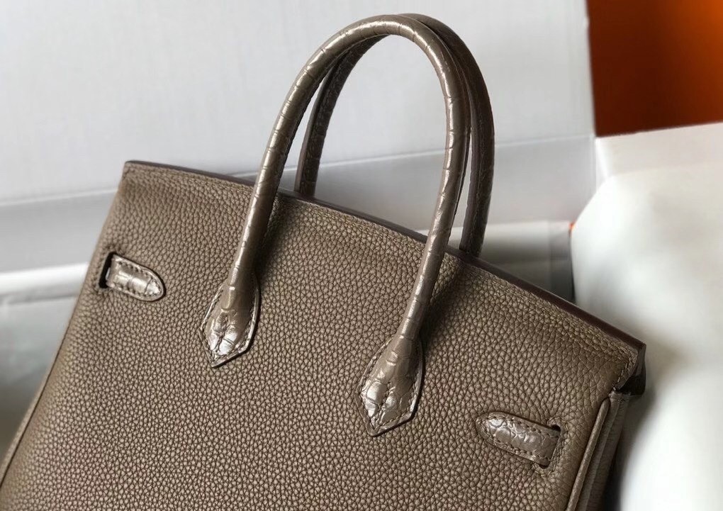 Hermes Touch Birkin 25cm Limited Edition Taupe Bag