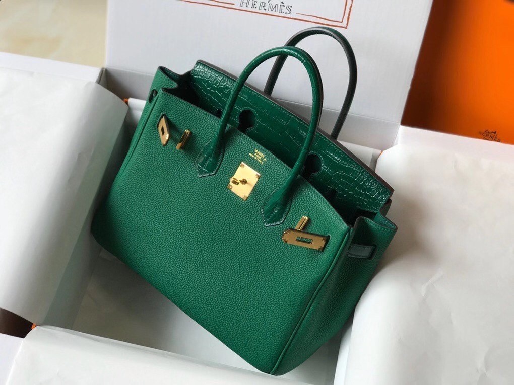 Hermes Touch Birkin 30cm Limited Edition Green Bag