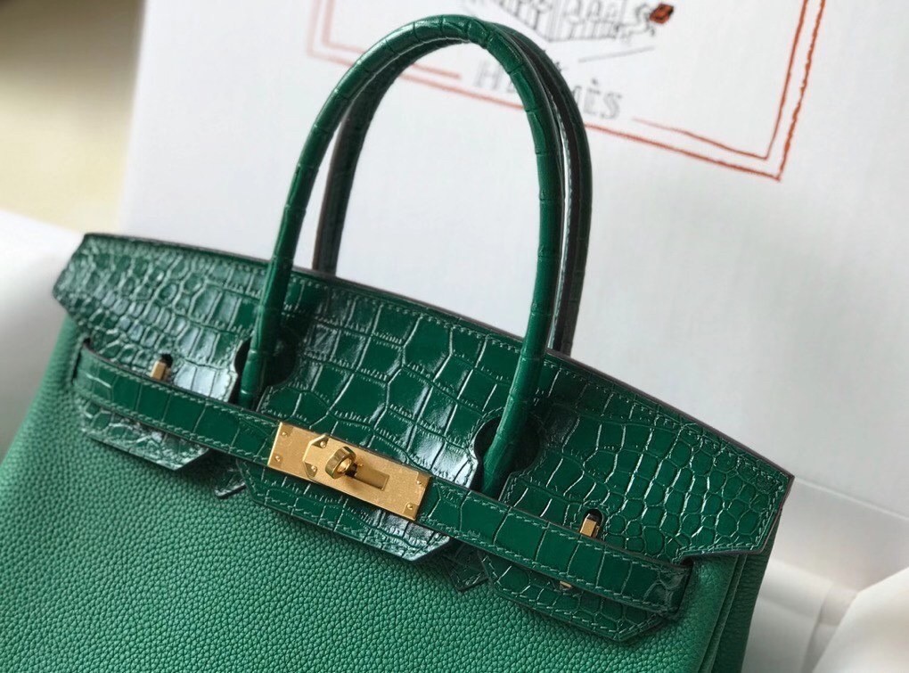 Hermes Touch Birkin 30cm Limited Edition Green Bag