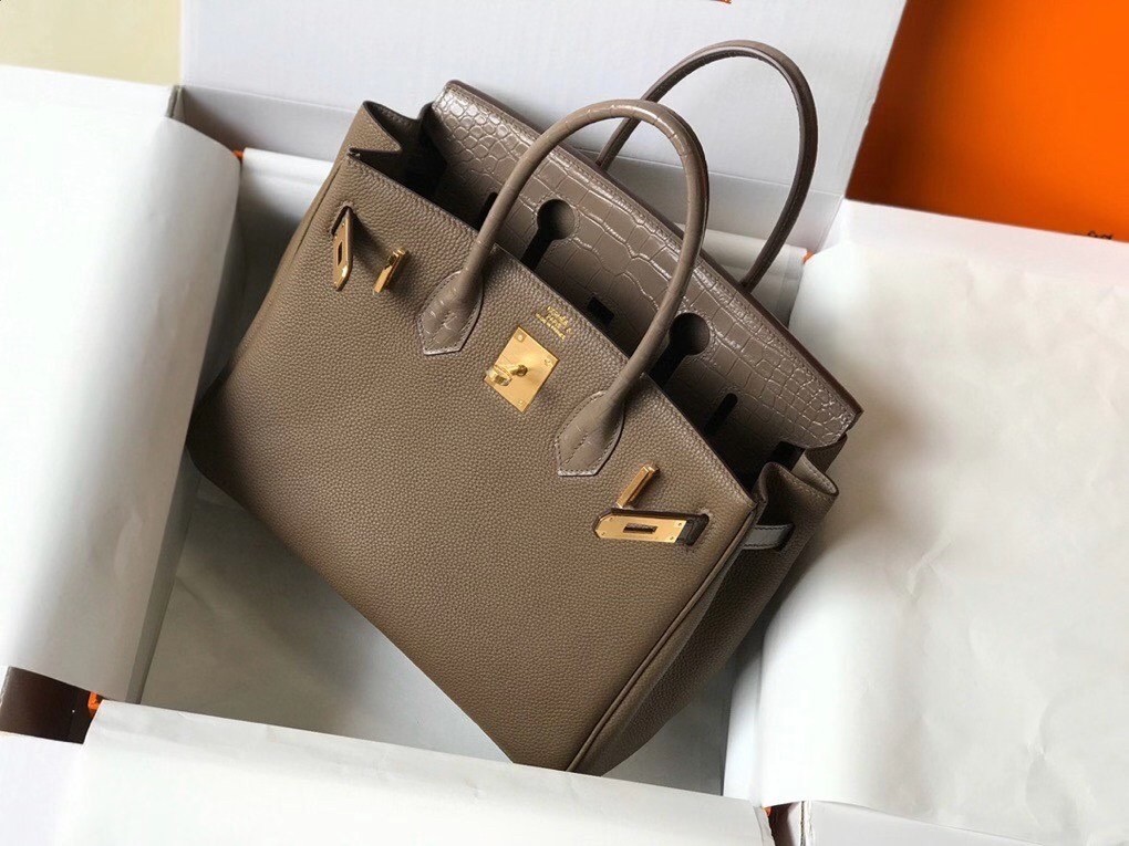 Hermes Touch Birkin 30cm Limited Edition Taupe Bag