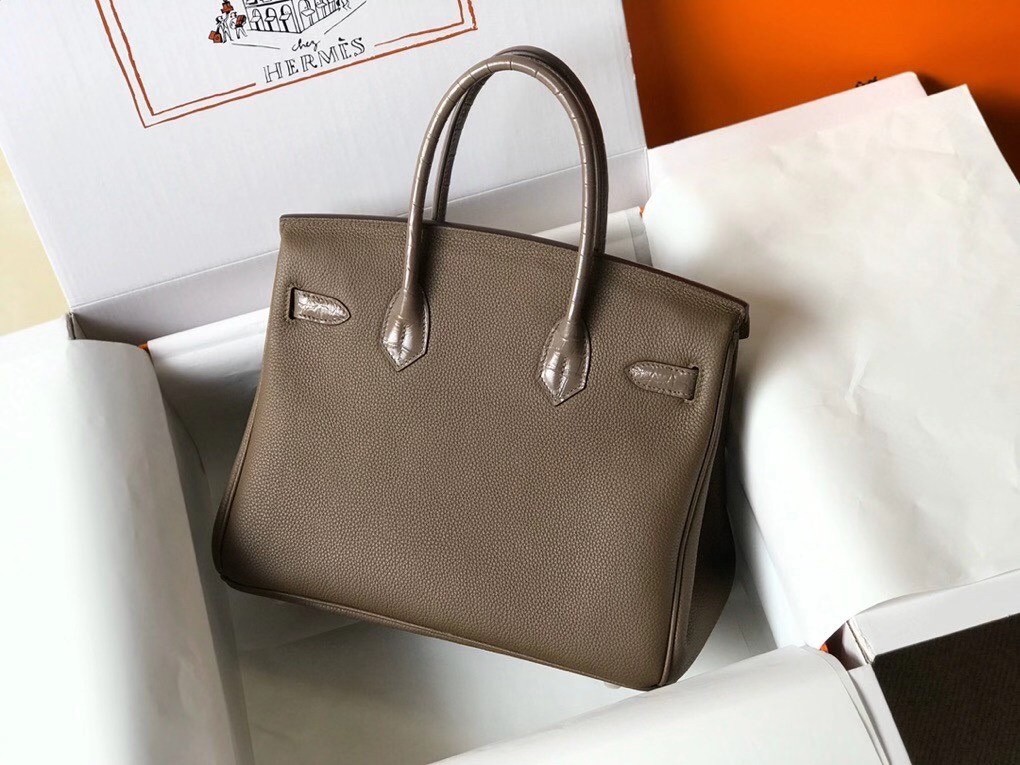 Hermes Touch Birkin 30cm Limited Edition Taupe Bag