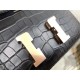 Hermes Mini Constance 18cm Bag In Black Alligator Crocodile Skin