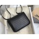 Hermes Mini Constance 18cm Bag In Black Alligator Crocodile Skin