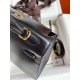 Hermes Kelly Sellier 25 Handmade Bag In Black Box Calfskin