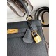 Hermes Kelly Sellier 25 Handmade Bag In Black Mysore Goatskin