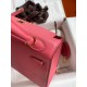 Hermes Kelly Sellier 25 Handmade Bag In Rose Lipstick Mysore Goatskin