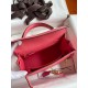 Hermes Kelly Sellier 25 Handmade Bag In Rose Lipstick Mysore Goatskin