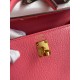 Hermes Kelly Sellier 25 Handmade Bag In Rose Lipstick Mysore Goatskin