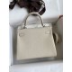 Hermes Kelly Retourne 25 Handmade Bag In Craie Togo Leather