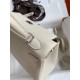 Hermes Kelly Retourne 25 Handmade Bag In Craie Togo Leather