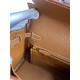 Hermes Kelly Retourne 25 Handmade Bag In Gold Clemence Leather