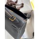 Hermes Kelly Retourne 25 Handmade Bag In Black Clemence Leather