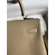 Hermes Kelly Retourne 25 Handmade Bag In Trench Clemence Leather