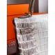 Hermes Kelly Retourne 25 Handmade Bag In Himalaya Crocodile Niloticus Skin