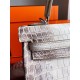 Hermes Kelly Retourne 25 Handmade Bag In Himalaya Crocodile Niloticus Skin