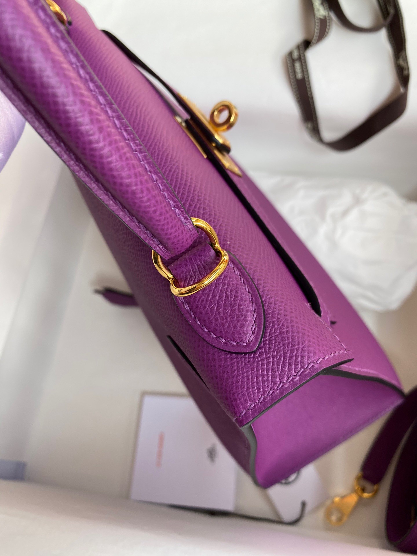 Hermes Epsom Kelly 25cm Sellier Handmade Anemone Bag