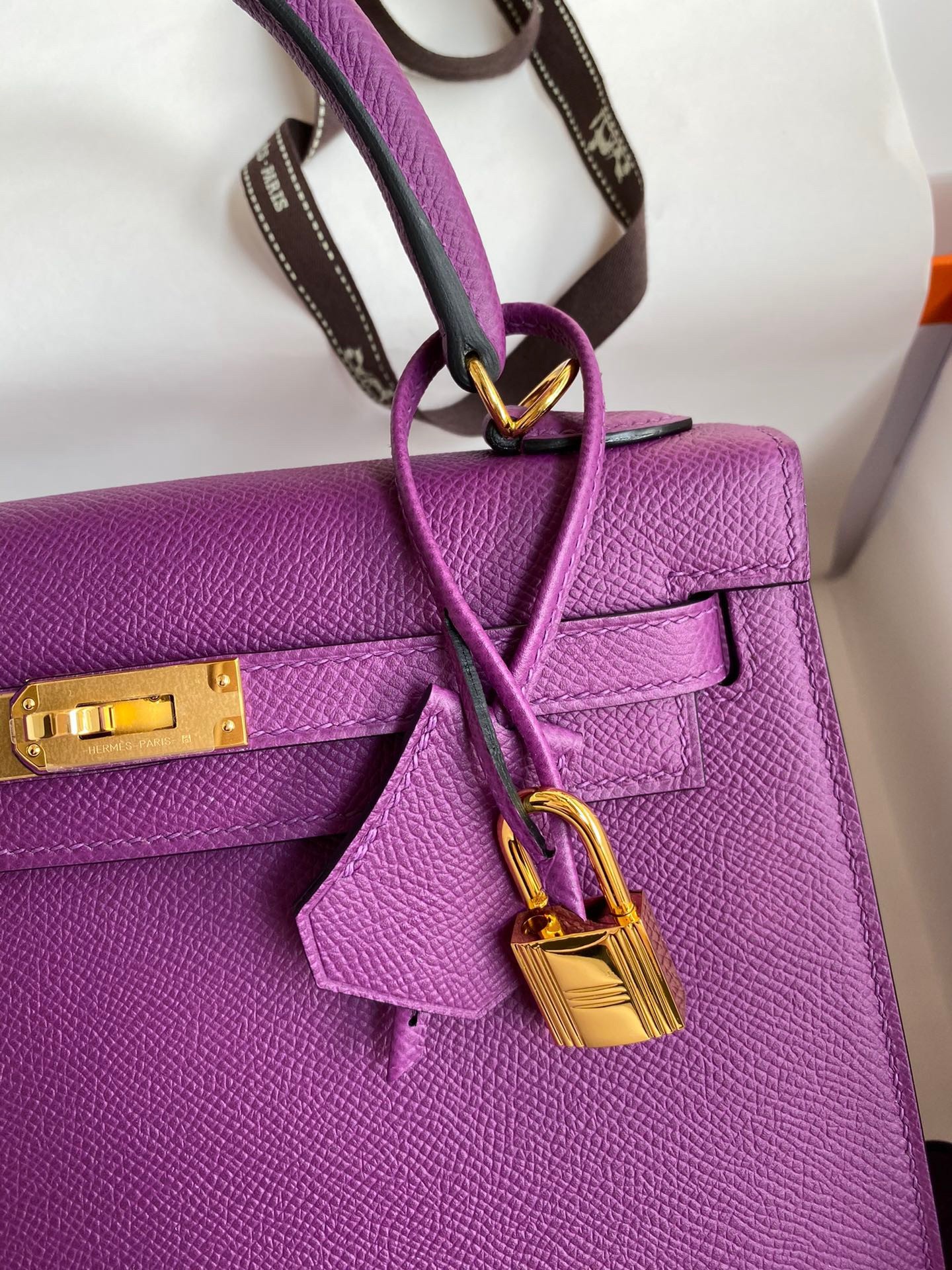 Hermes Epsom Kelly 25cm Sellier Handmade Anemone Bag