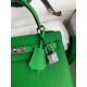 Hermes Epsom Kelly 25cm Sellier Handmade Bambou Bag