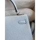 Hermes Epsom Kelly 25cm Sellier Handmade Blue Brume Bag