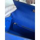 Hermes Epsom Kelly 25cm Sellier Handmade Blue France Bag