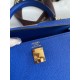 Hermes Epsom Kelly 25cm Sellier Handmade Blue France Bag