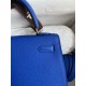 Hermes Epsom Kelly 25cm Sellier Handmade Blue France Bag