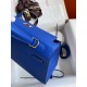 Hermes Epsom Kelly 25cm Sellier Handmade Blue France Bag