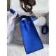 Hermes Epsom Kelly 25cm Sellier Handmade Blue France Bag