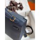 Hermes Epsom Kelly 25cm Sellier Handmade Blue Indigo Bag