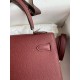 Hermes Epsom Kelly 25cm Sellier Handmade Bordeaux Baga