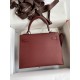 Hermes Epsom Kelly 25cm Sellier Handmade Bordeaux Baga