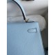 Hermes Epsom Kelly 25cm Sellier Handmade Celeste Bag