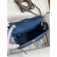 Hermes Epsom Kelly 25cm Sellier Handmade Deep Blue Bag