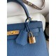 Hermes Epsom Kelly 25cm Sellier Handmade Deep Blue Bag