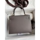 Hermes Epsom Kelly 25cm Sellier Handmade Etain Bag